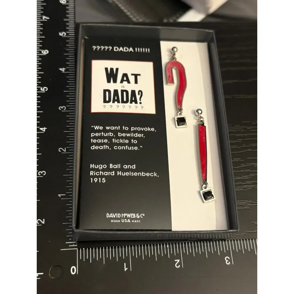 David Howell & Co Dada Earrings, Question Mark Exclamation Point